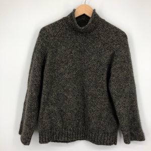 Vtg Y2K Abercrombie & Fitch Wool Sweater Womens Medium Gray Brown Chunky Thick